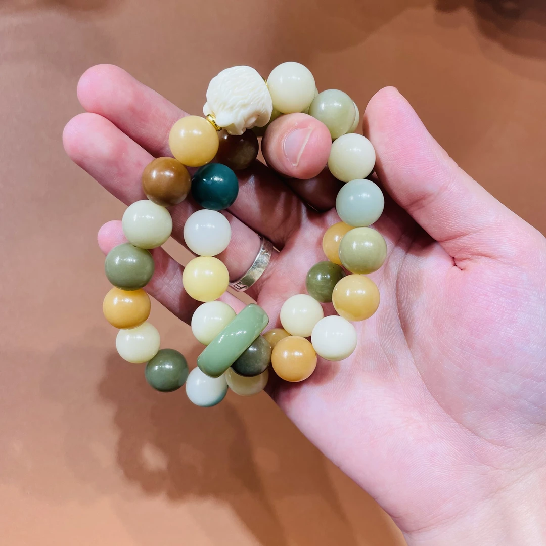 源头工厂手串手链饰品菩提醒狮双圈手串8070