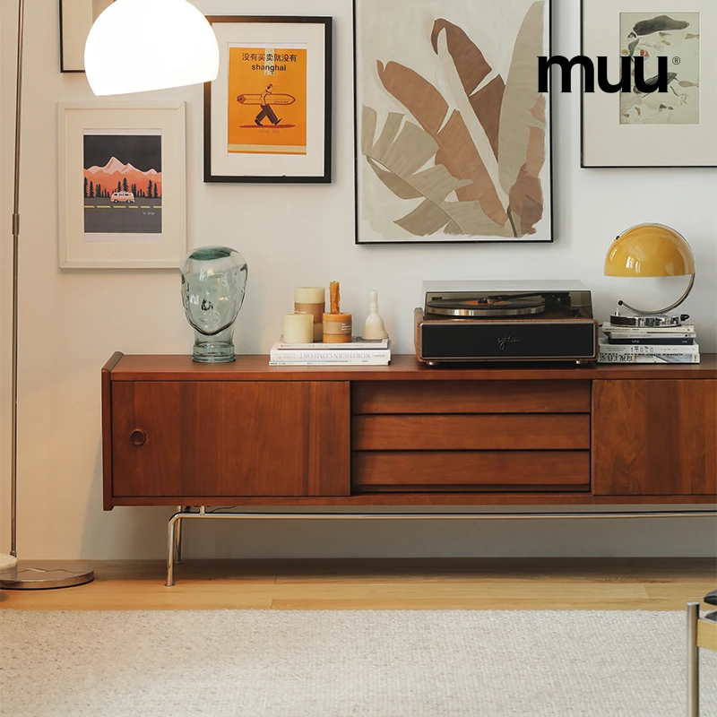 【银盐电视柜】MUU中古实木电视柜北欧复古墙柜组合小户型客厅日式