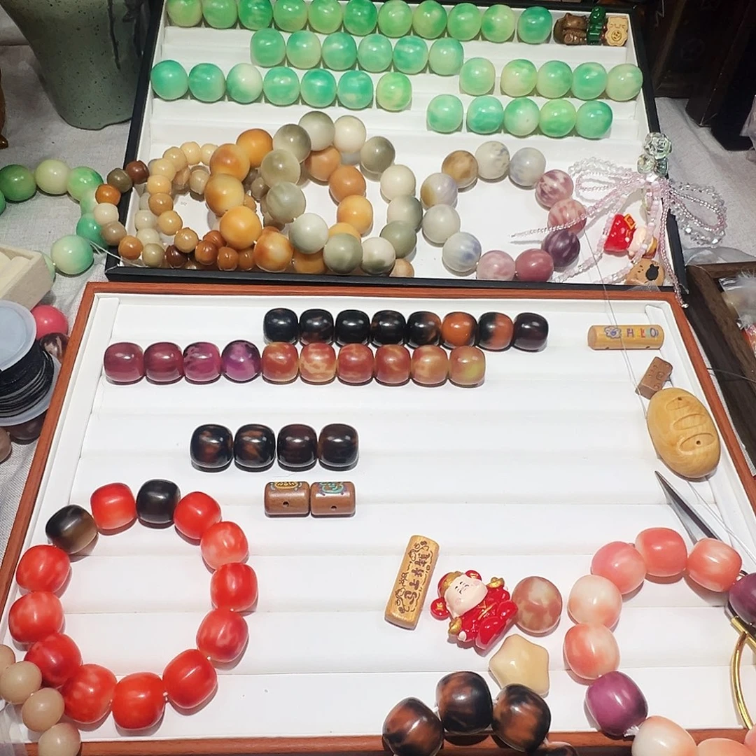 尐****吊坠菩提根/象牙果卡21桶珠13颗