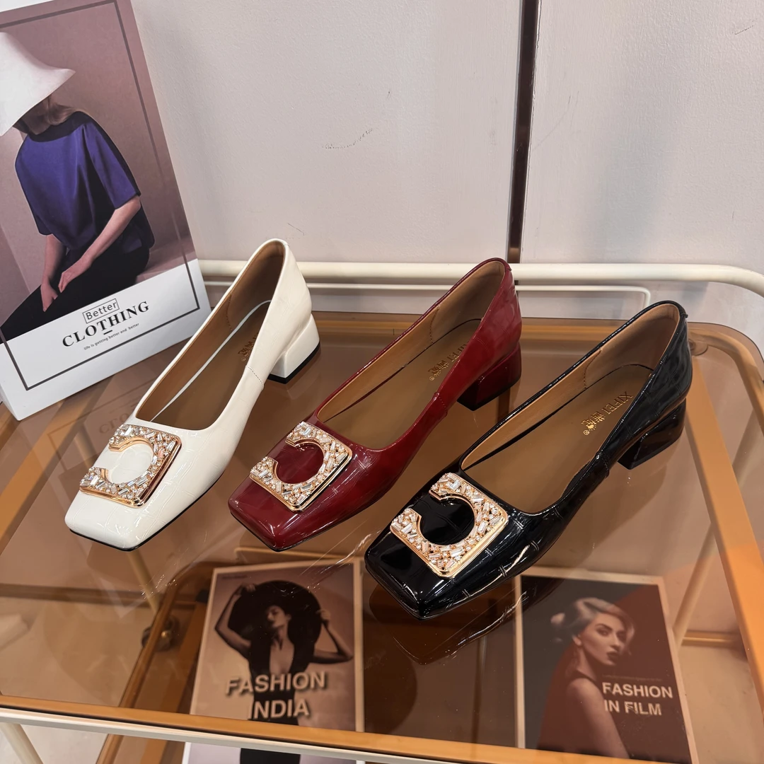 251012 方头C扣低跟单鞋