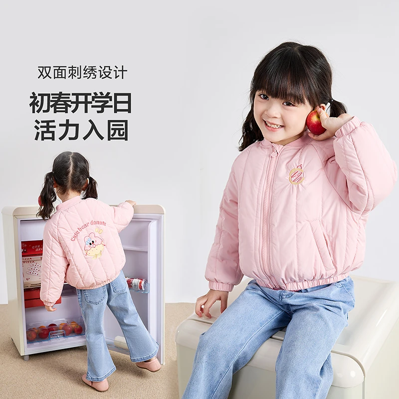 笛莎婴幼小童25新款外套秋冬棉内胆休闲时尚洋气棒球服-332412501