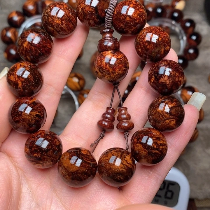 黄花梨/降香黄檀M**s紫油梨成品加工手串