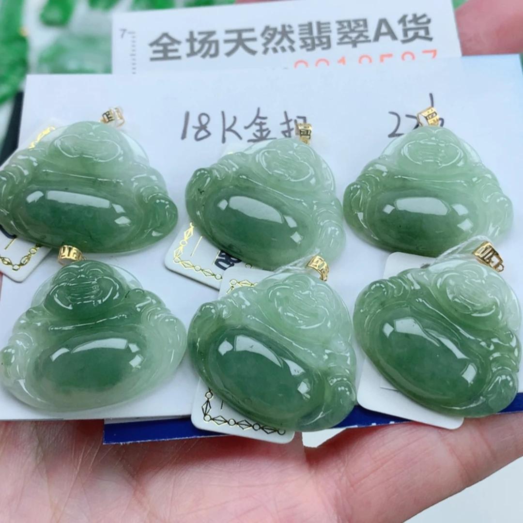 【闪购商品】翡翠挂件18K金镶嵌多样性发其1
