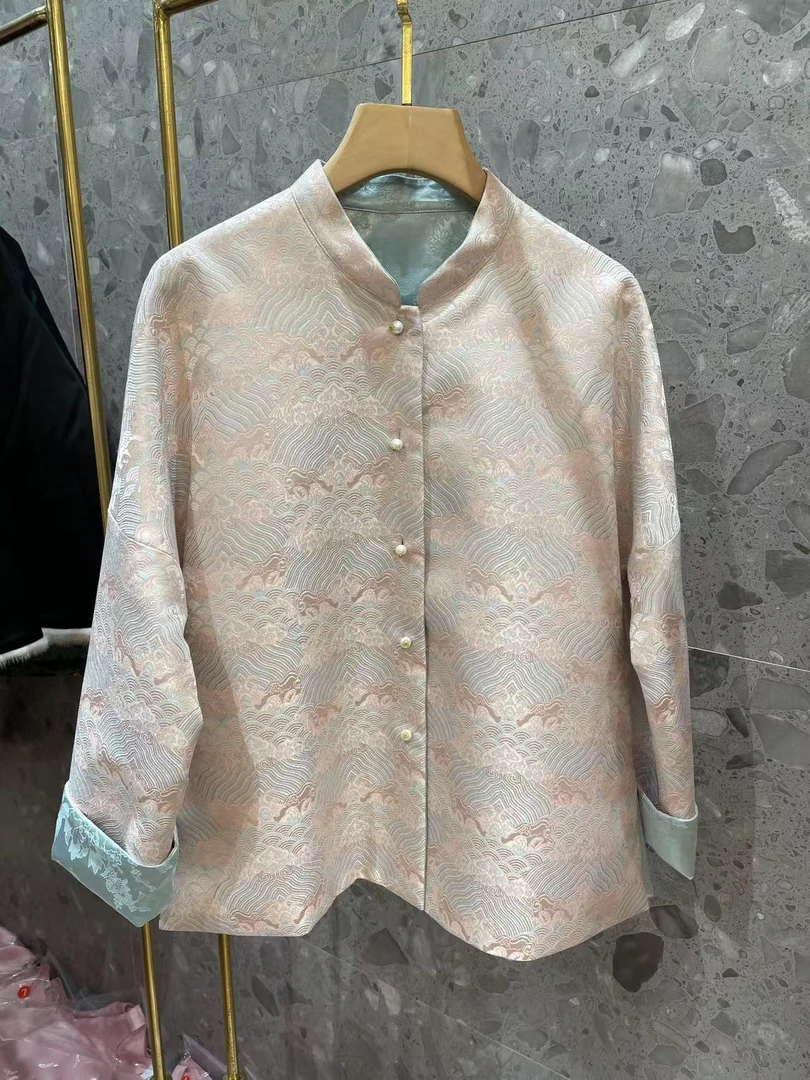 新中式国风提花外套上衣女---154