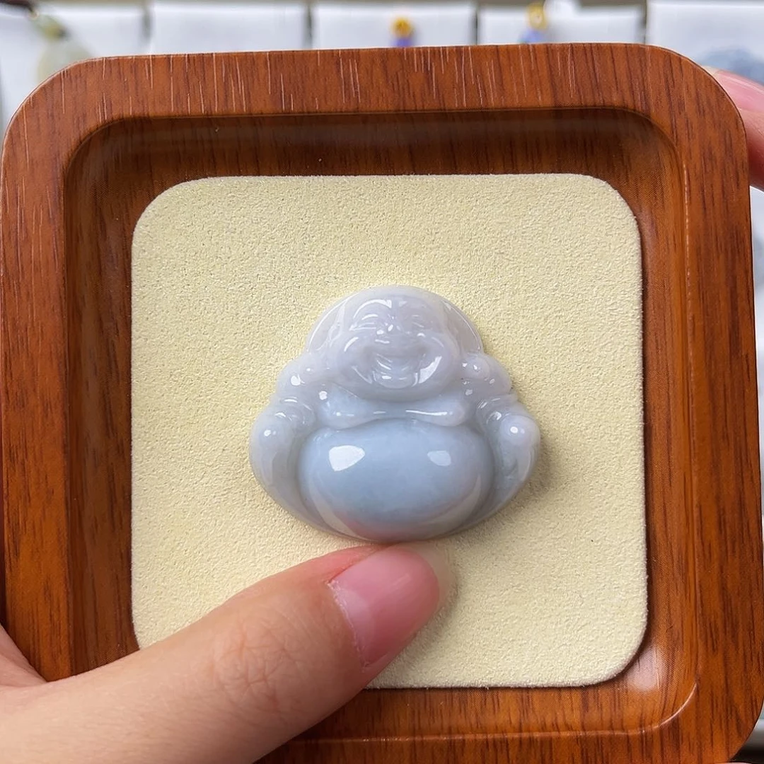 翡翠未镶嵌颈饰佛公