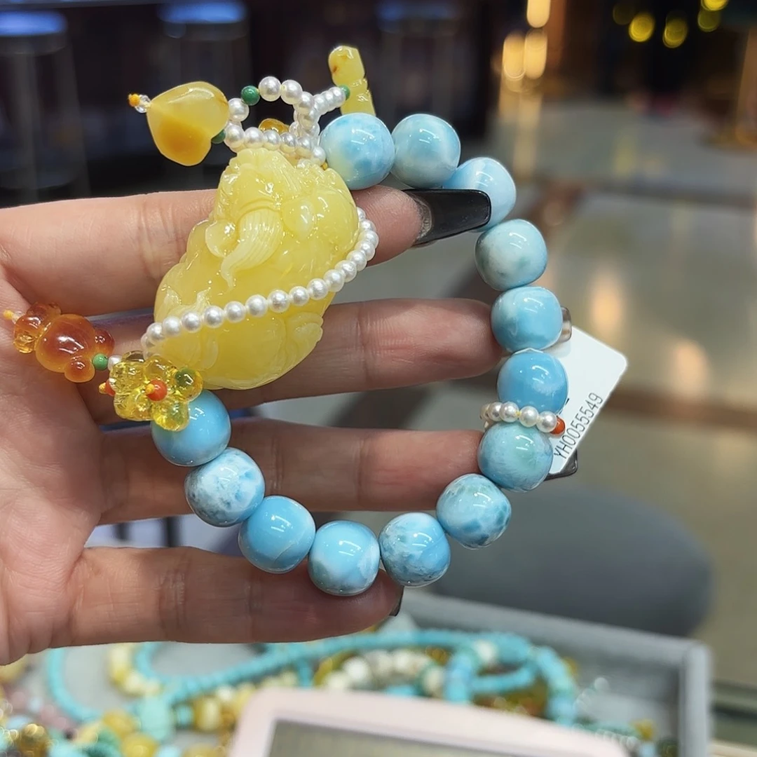 琥珀颈饰未镶嵌冰*姐琥珀