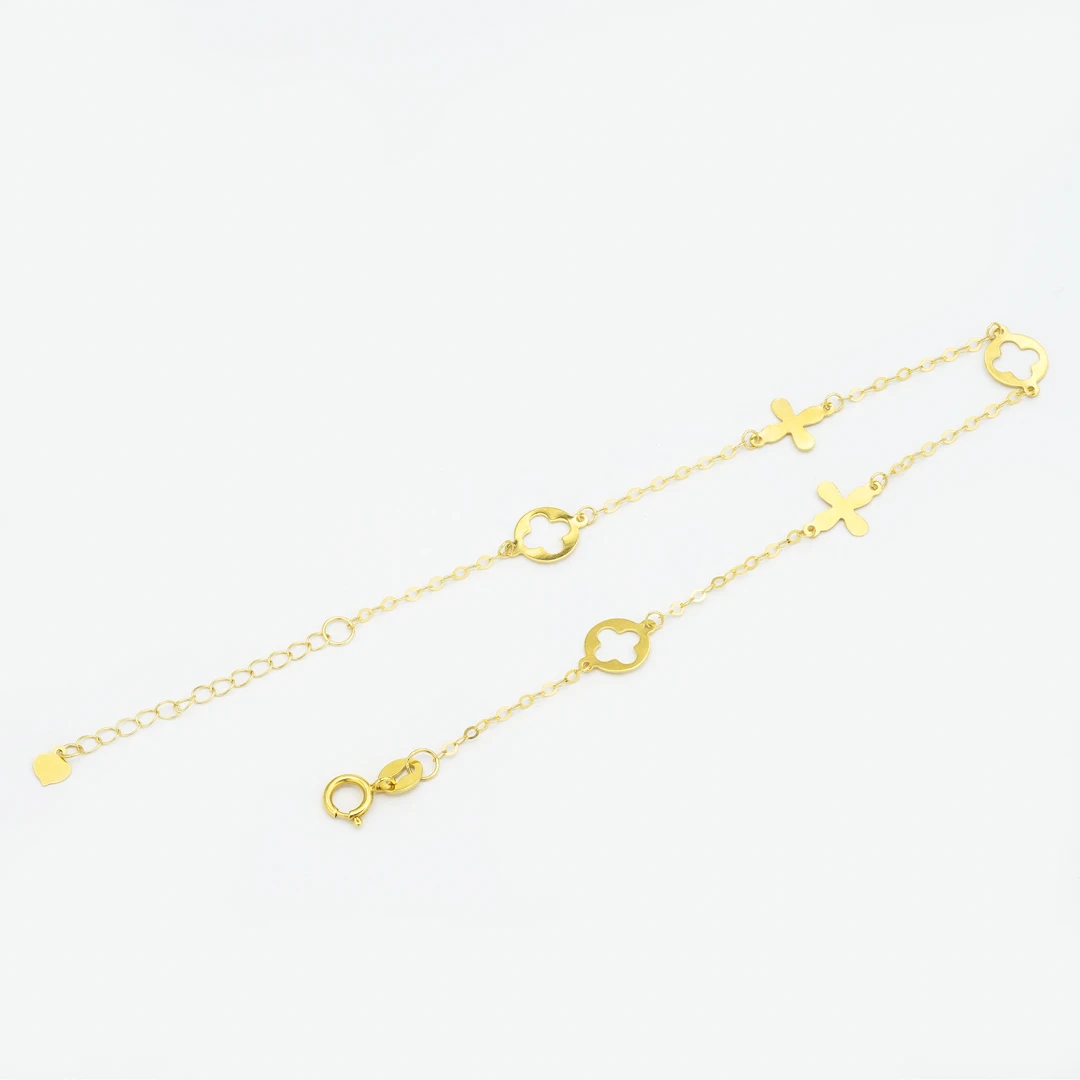 18k金老花手链 长约19cm【QL07136】