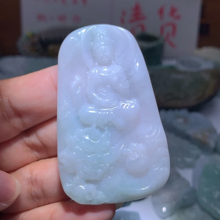 翡翠未镶嵌颈饰保真天然A货翡翠