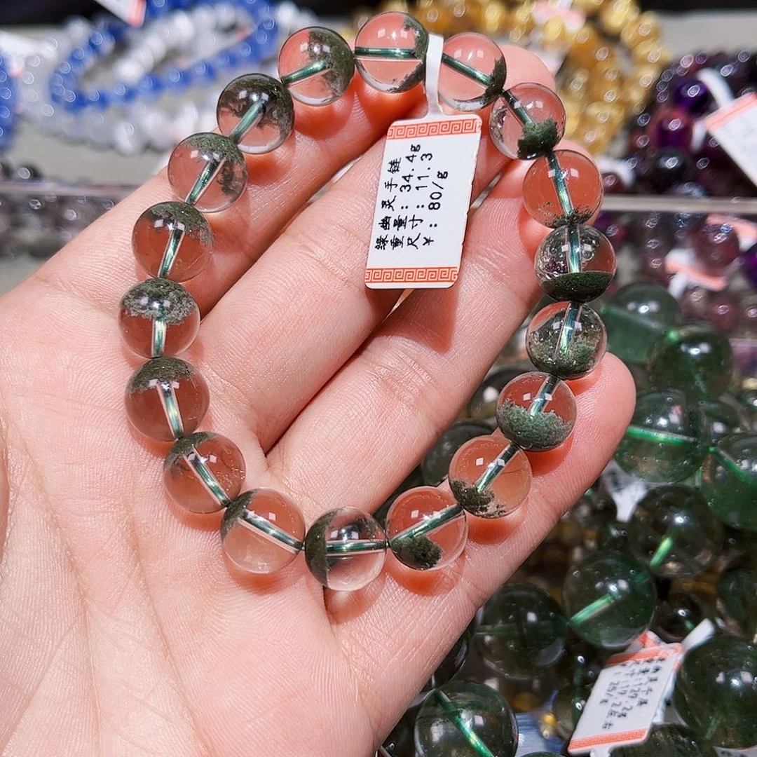 水晶手链未镶嵌绿幽灵聚宝盆