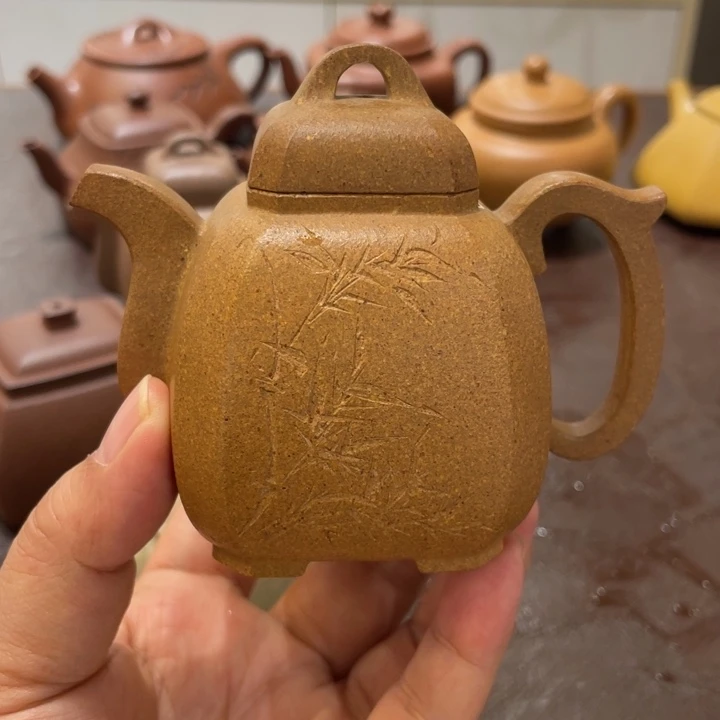 茶壶紫砂福临八方黄降坡