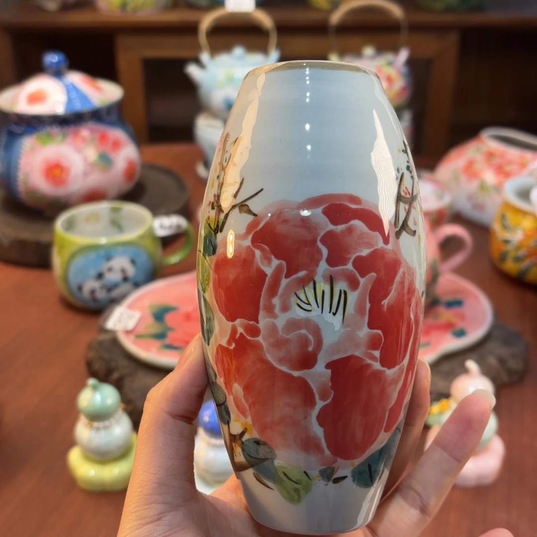 景德镇手绘高温釉下彩陶瓷茶具