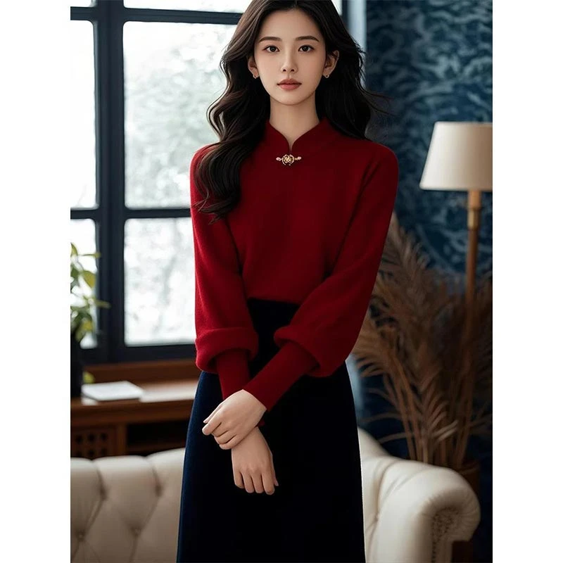 新中式国风红色本命年上衣裙子两件套2025新款气质新年战袍一整套