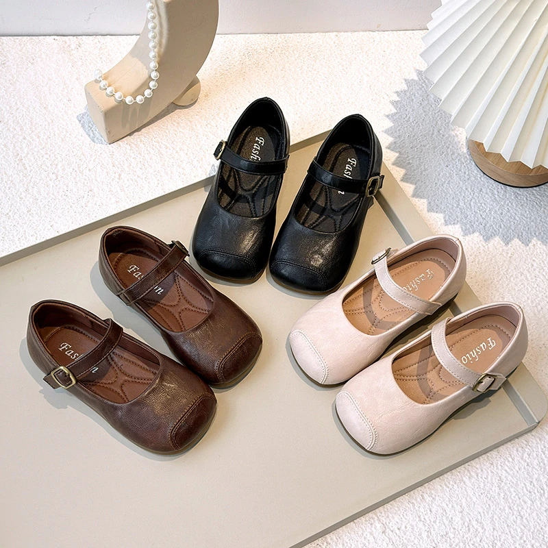 女童皮鞋2025春季新款英伦风小女孩公主鞋女宝宝鞋子软底小童单鞋