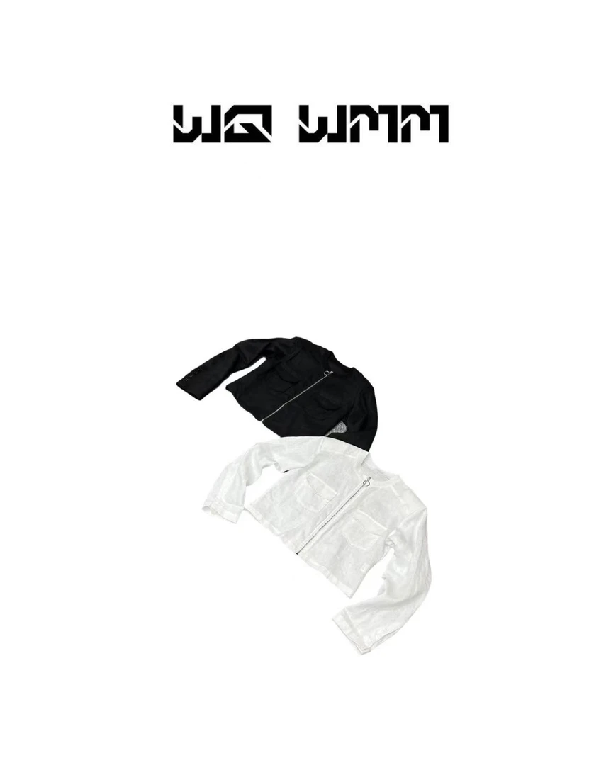 【WQWMM】时髦精气质腔调感御姐风拉链亚麻防晒开衫上衣25A50114