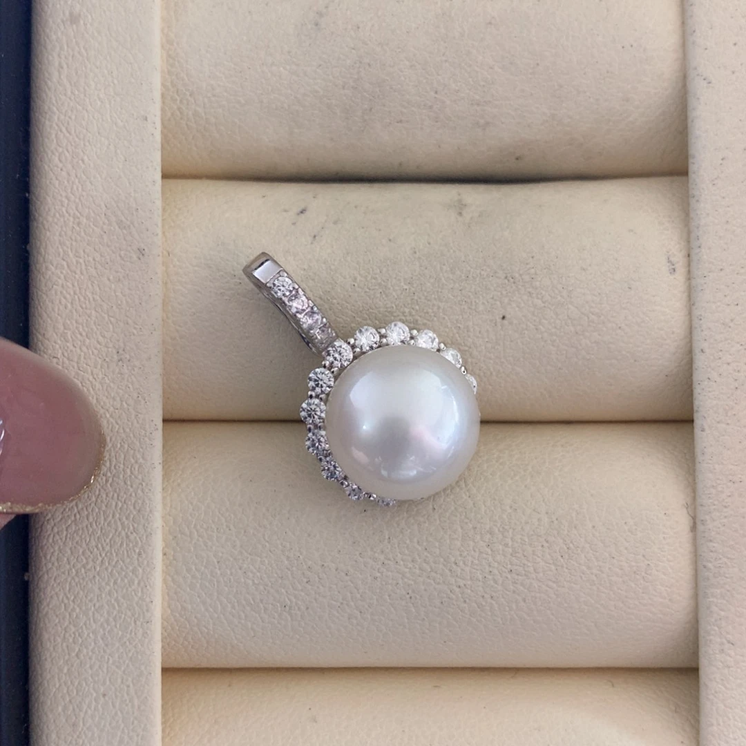 海水珍珠银S925镶嵌颈饰