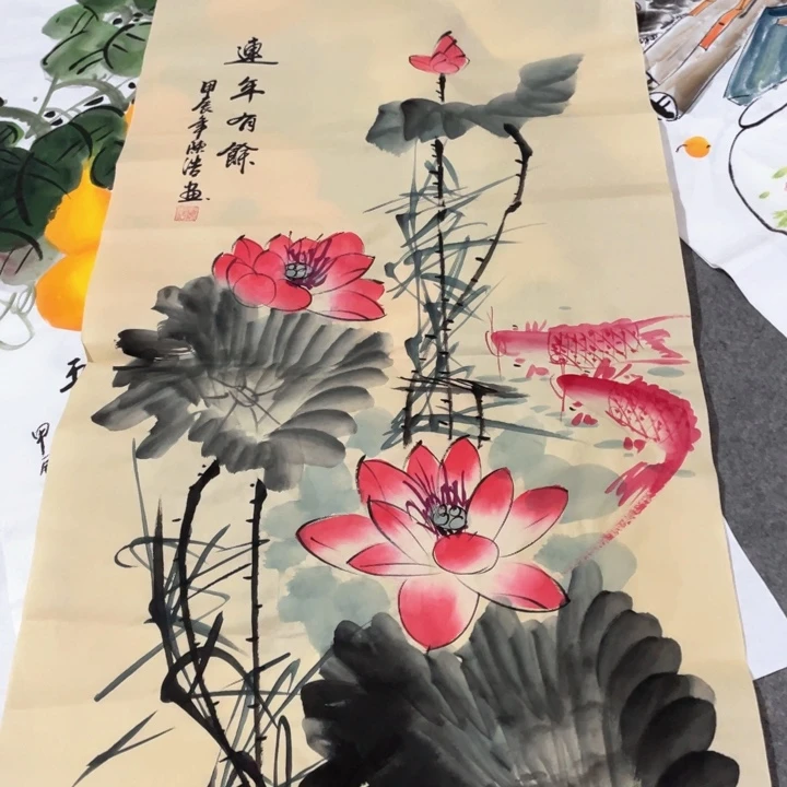 国画国画作者画心一张