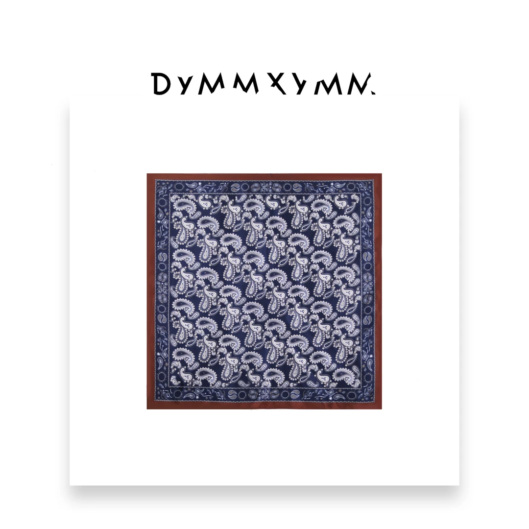【DYMMXYMM】-主理人推荐时尚单品蓝色腰果花丝巾上衣搭配-5SS9405