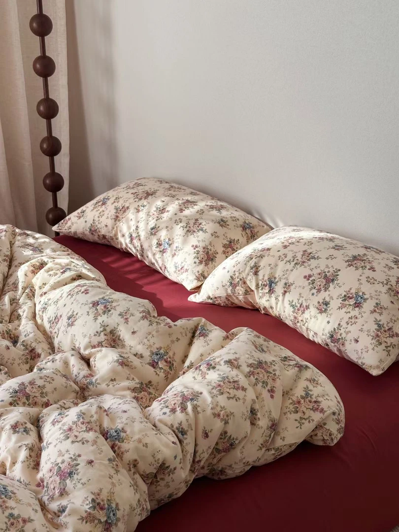 复古全面A类母婴级碎花设计款四件套