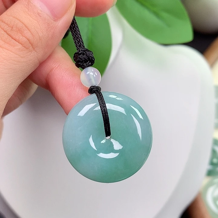颈饰未镶嵌翡翠平安扣 27.2x10.1mm