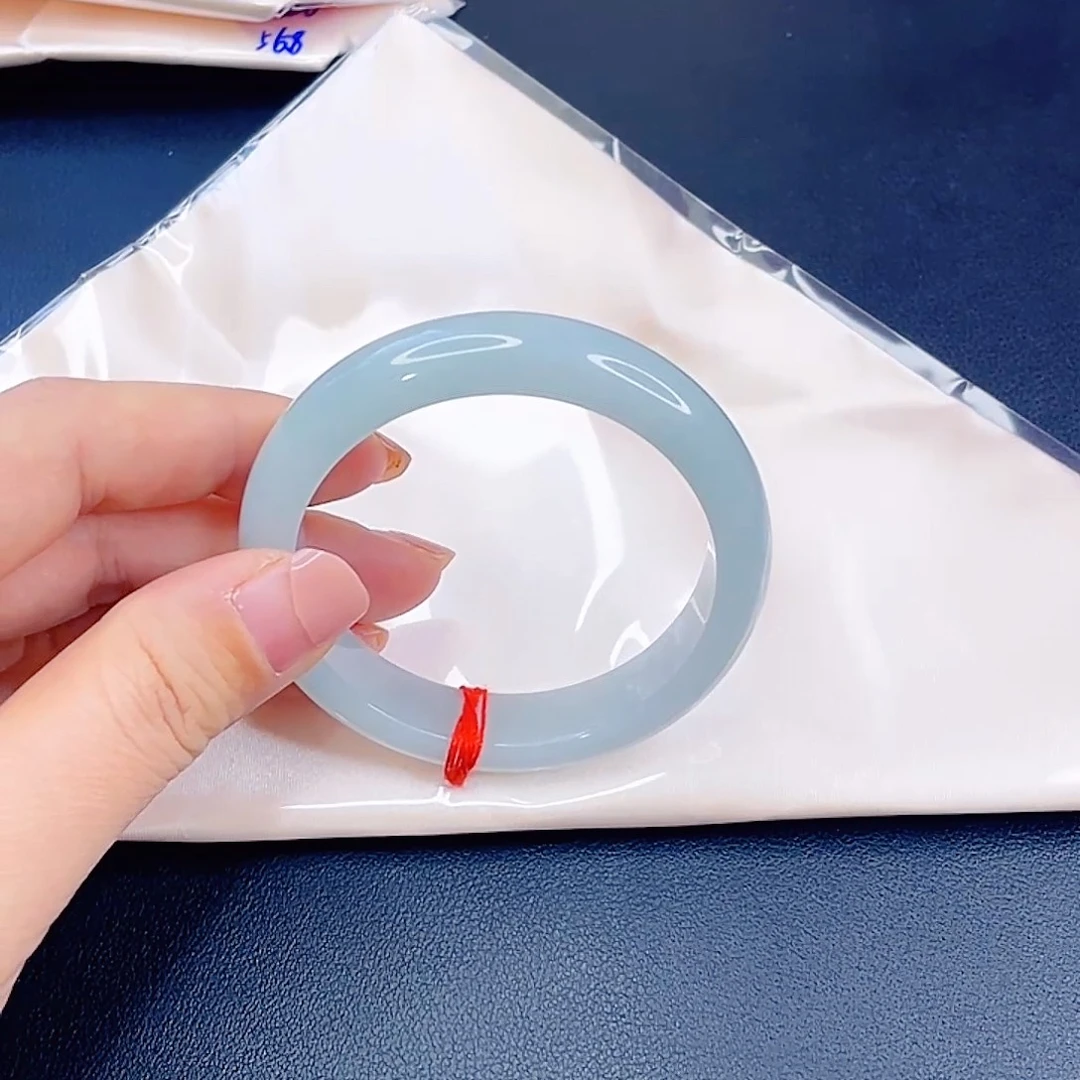 翡翠未镶嵌手镯蓝绿手镯