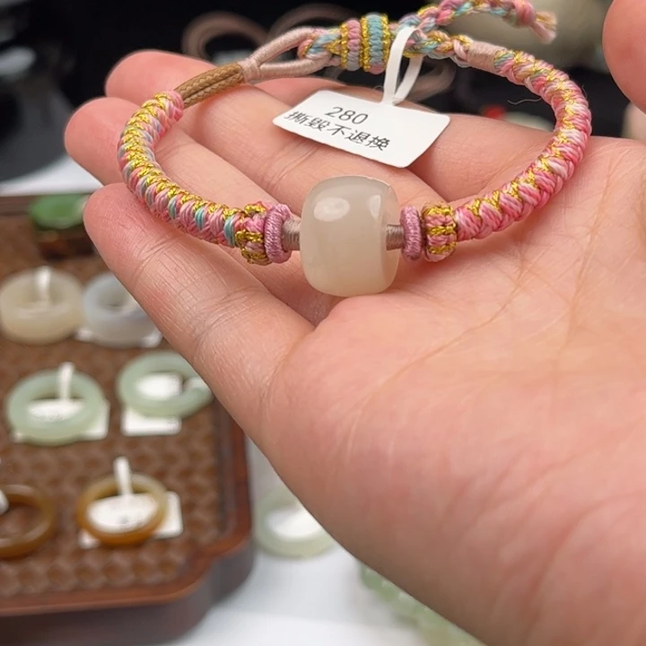 大理石非金属藕粉手串不退换