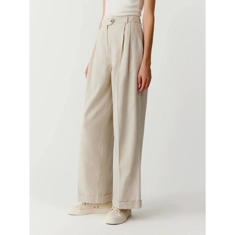 *【禾】薄款棉麻牛仔布直筒牛仔裤【1241E206】