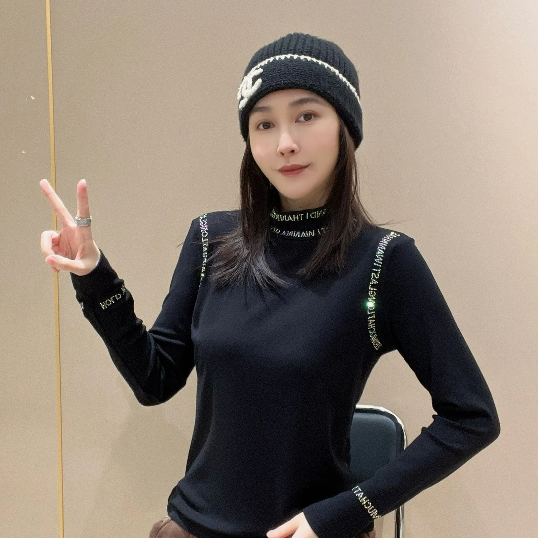 新品爆款品质秋季时尚百搭洋气轻奢121468新款休闲打底衫长袖