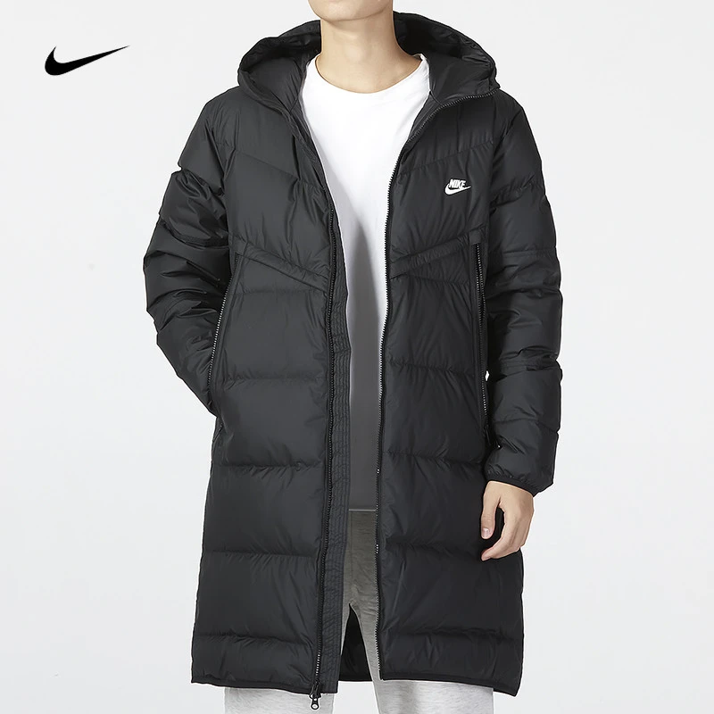 NIKE耐克正品羽绒服男装连帽运动服长款保暖大衣休闲外套DV1134