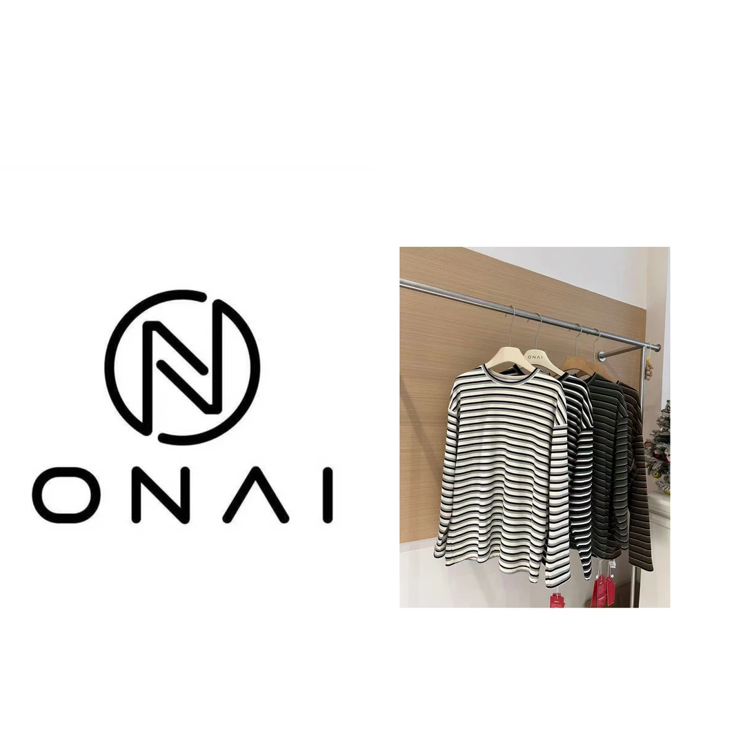 【Onai】牛奶糯绒大版宽条纹长袖t3798