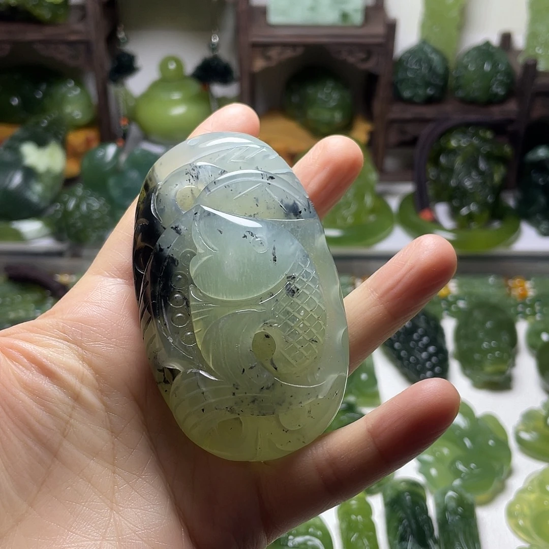 蛇纹石玉未镶嵌手把