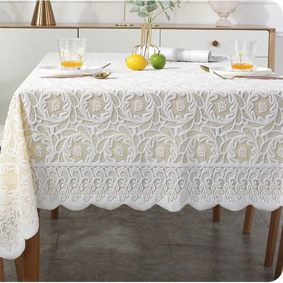 加厚蕾丝餐桌布防尘罩茶几冰箱电视床头柜盖布蕾丝桌布茶几桌盖巾