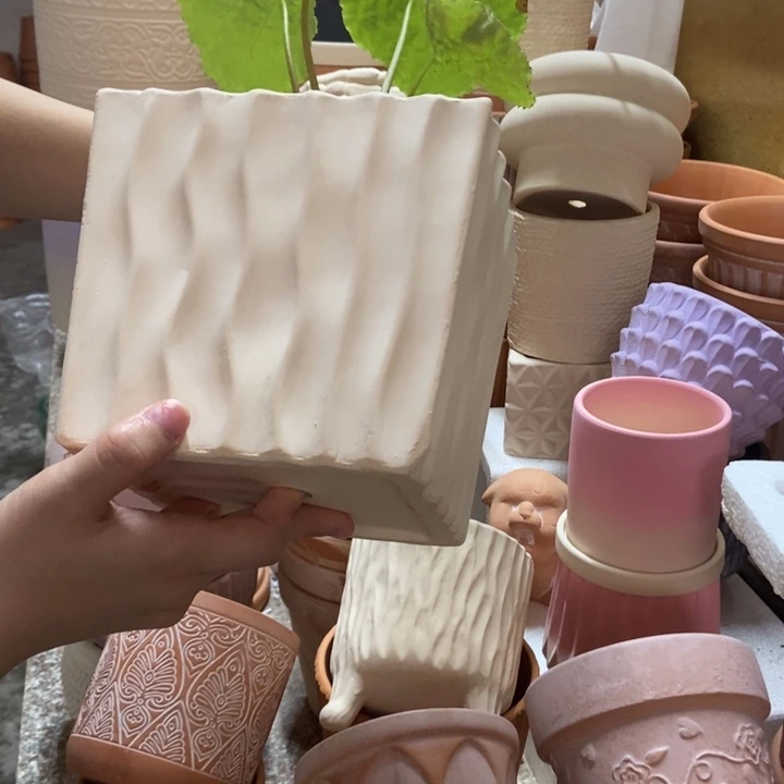 16×14白陶波浪方盆1个