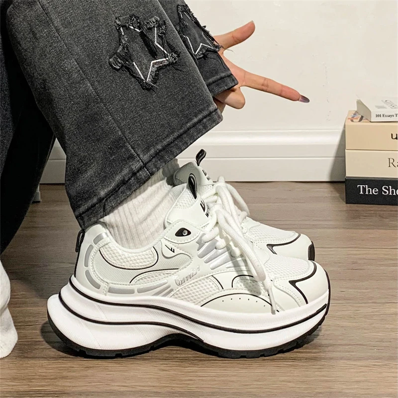 回力厚底老爹鞋女透气超轻跑步鞋2025夏季新款运动休闲鞋韩版百搭