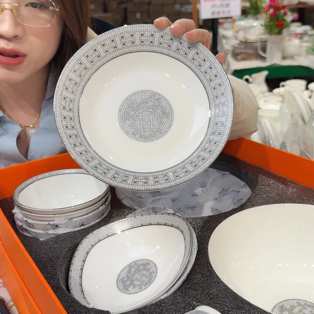 瓷骨瓷26件套餐具礼盒套装外贸尾单发顺丰