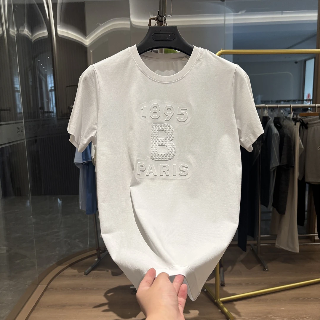 凉感索罗娜！3D浮雕印花！夏季新款男士简约休闲百搭圆领短袖T恤