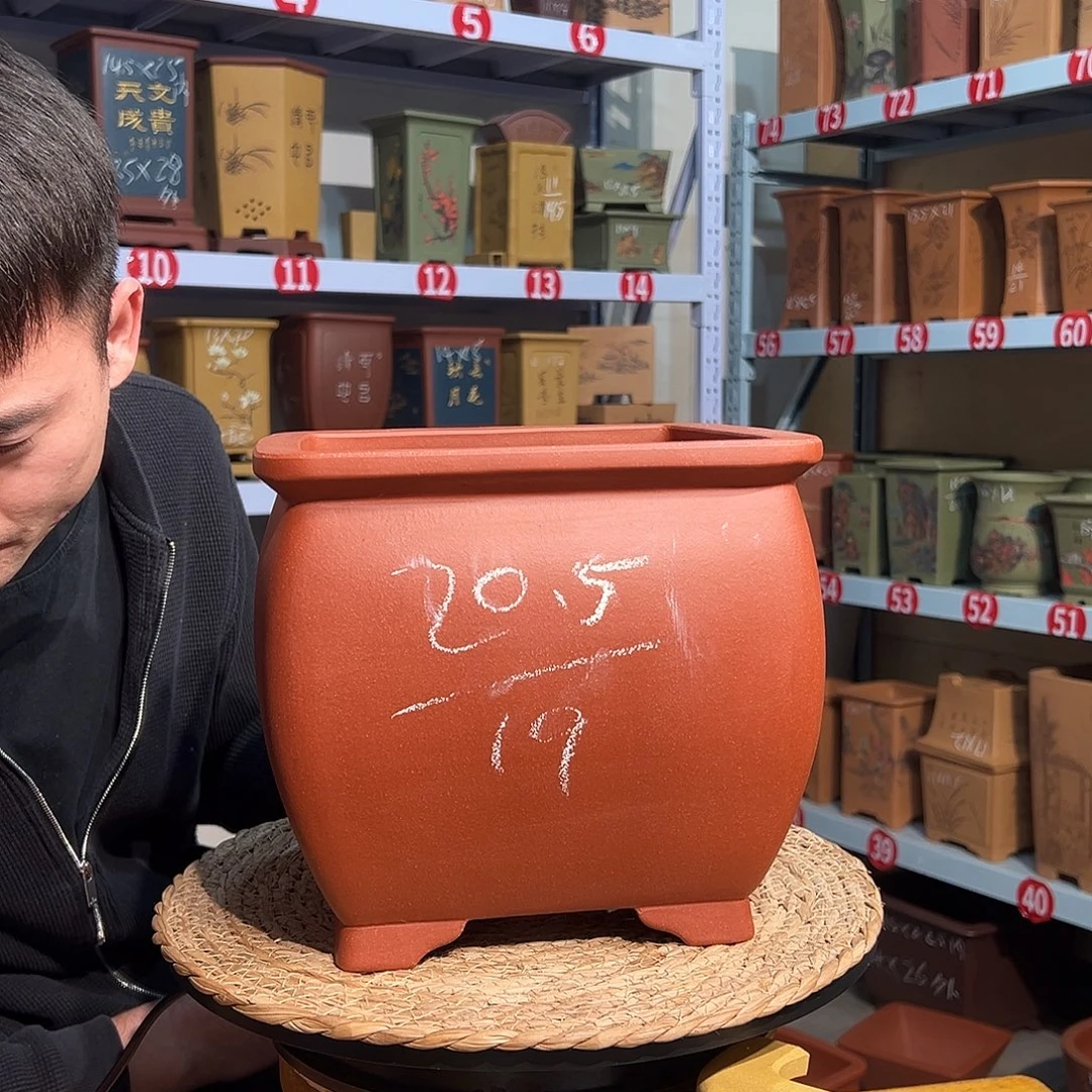 天心紫砂手工花盆