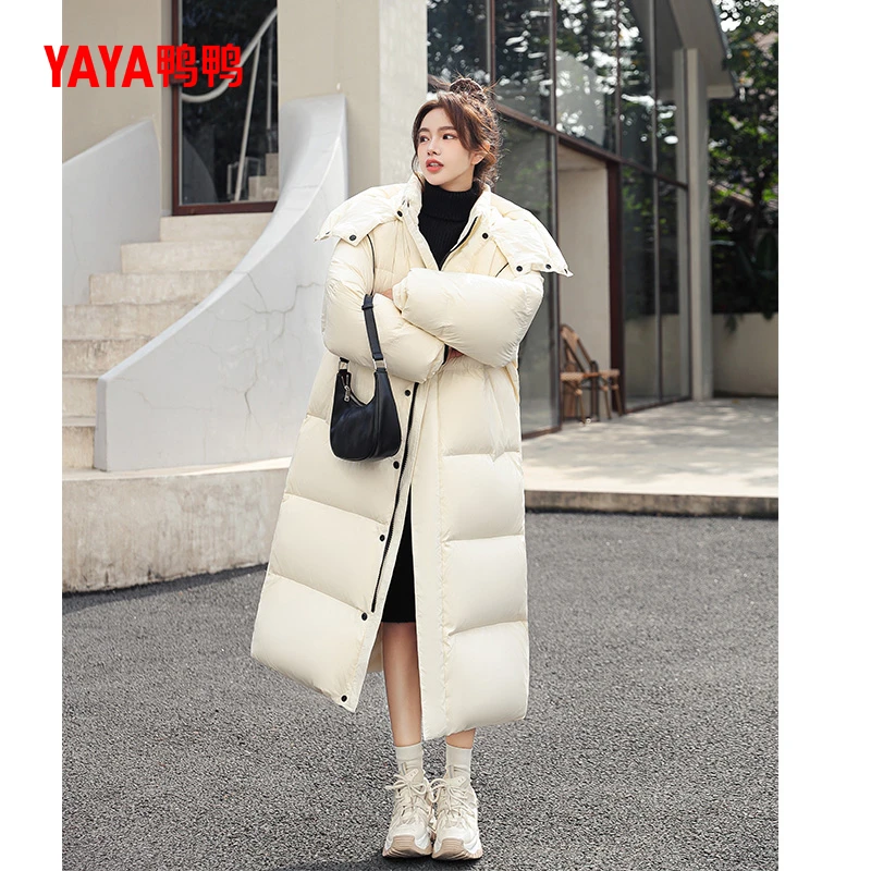 YAYA/鸭鸭羽绒服情侣长款冬季时尚休闲风百搭保暖外套YE2B625171H