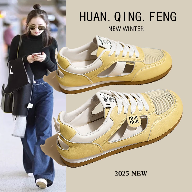 爆款透气包头凉鞋女款外穿2025夏季新款小白德训女鞋百搭夏天休闲