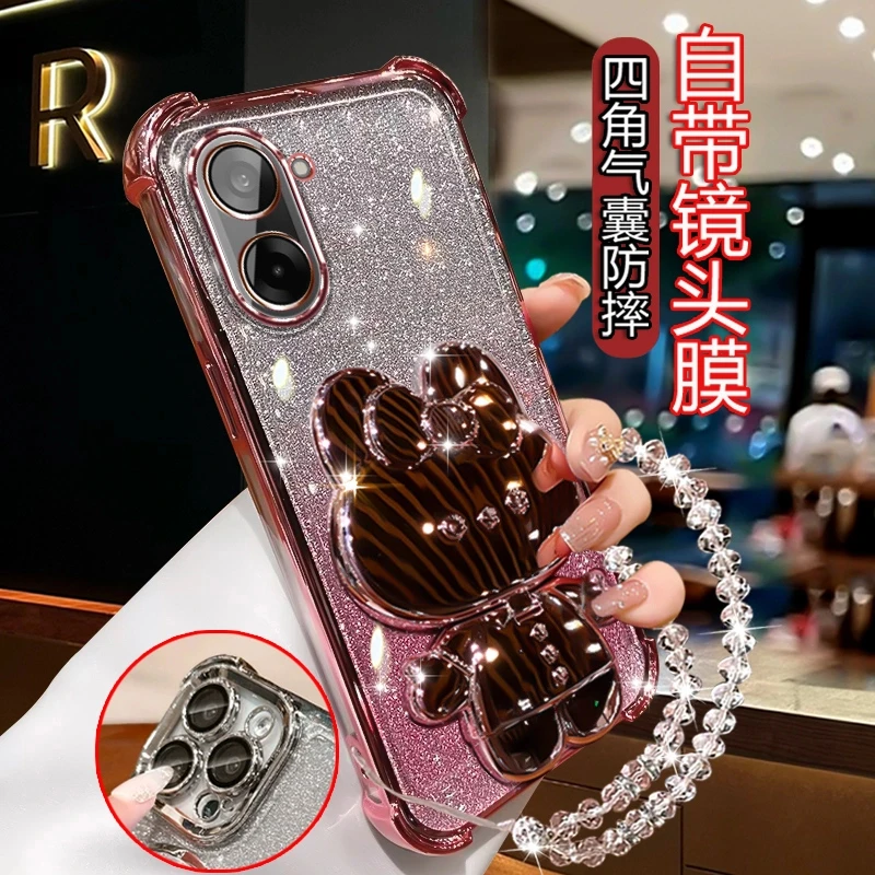 适用一加Ace5竞速版手机壳支架时尚新款潮PLF110全包镜头四角防摔