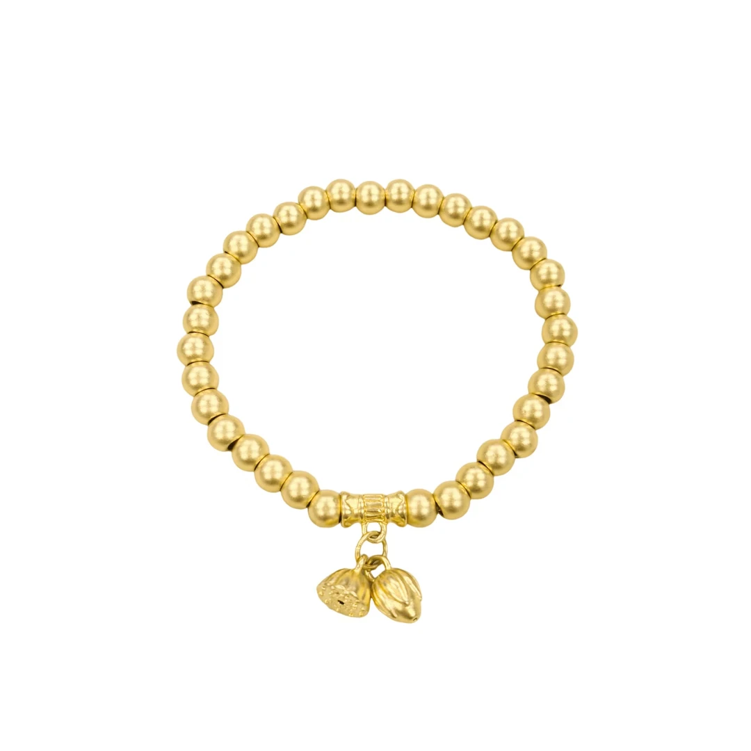 足金饰品/两世欢莲蓬卡5金珠手串/2.70/A92240-2.70/Y