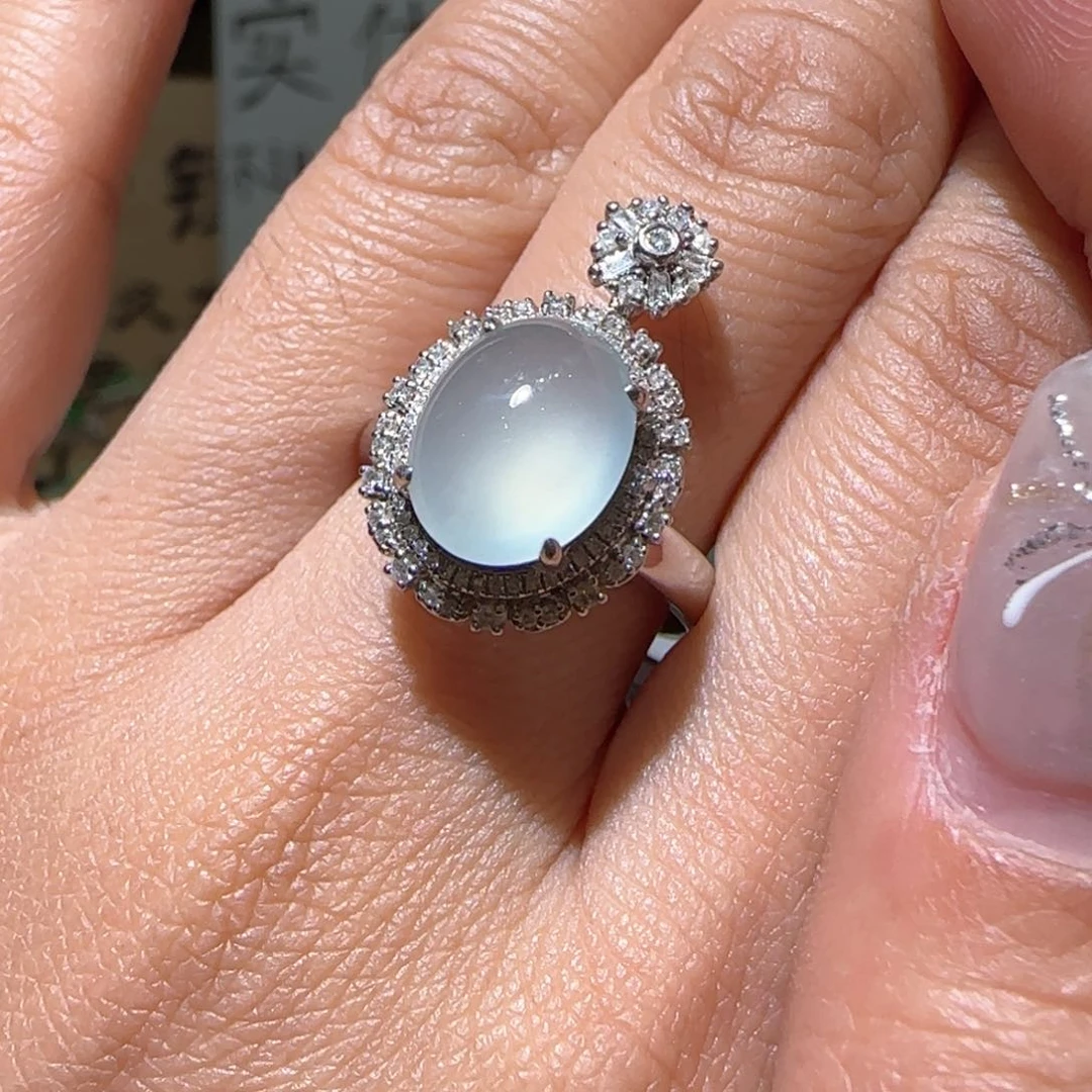 【闪购商品】翡翠戒指18K金镶嵌缅甸