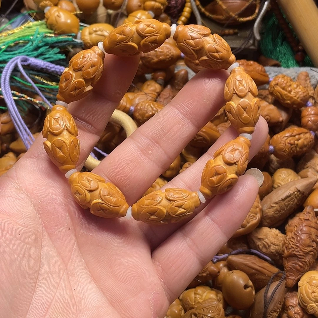 橄榄核手串/手链铜钱手串522