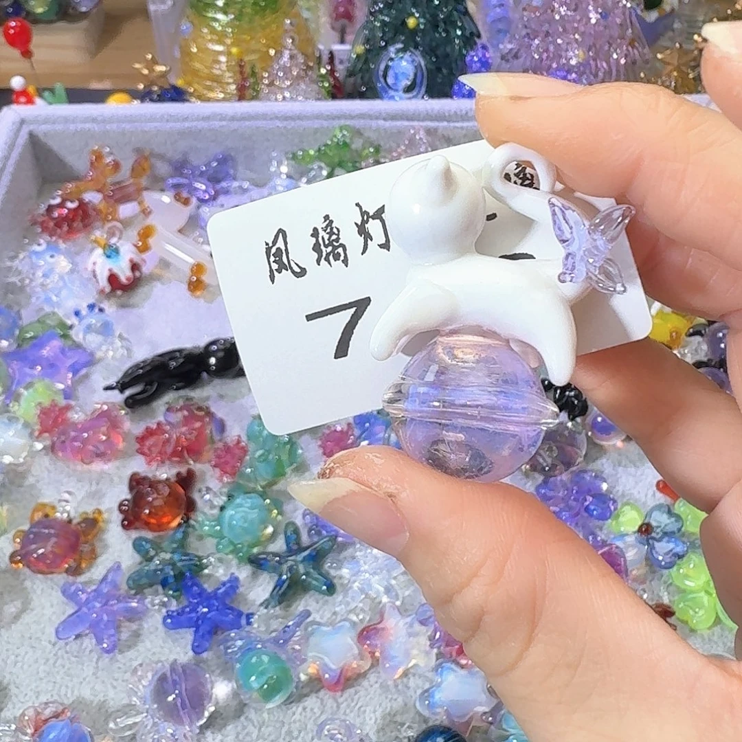 玻璃颈饰743星球猫