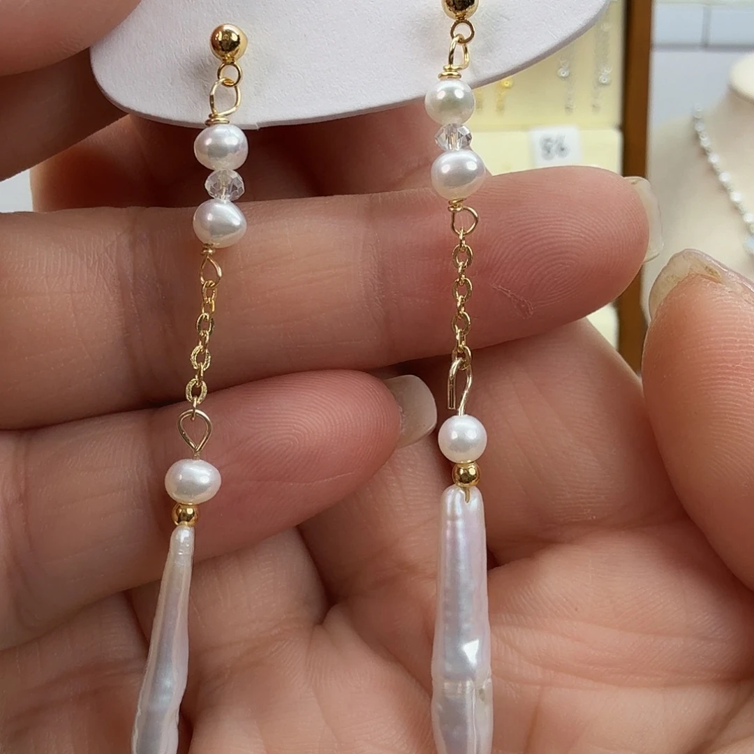 淡水珍珠耳饰未镶嵌