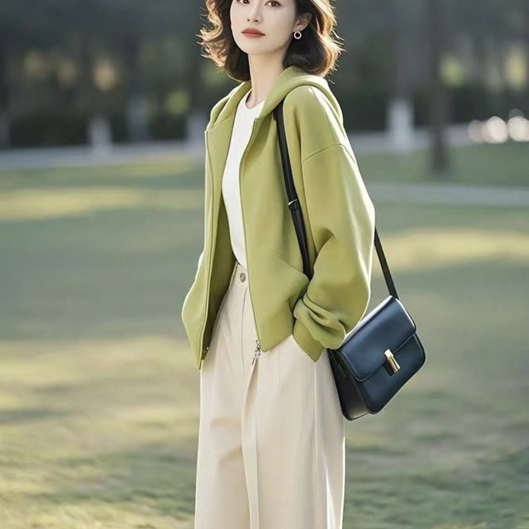 【3529人收藏】洋气卫衣2025春季开衫新款休闲感超好看百搭宽松连帽