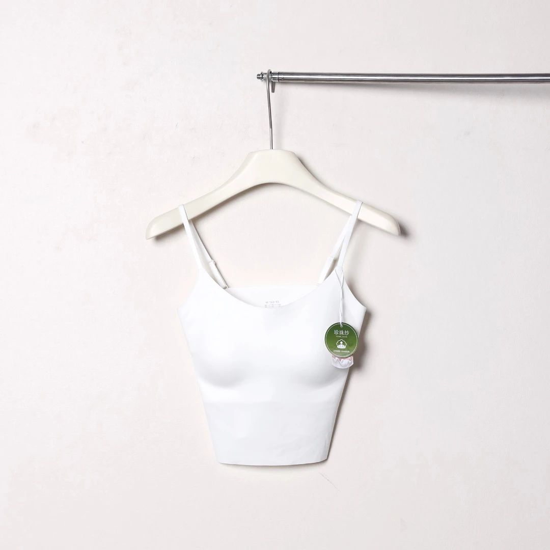 PRASE·噜【零压力】3A级珍珠纱微胖轻奢设计款夏带胸垫吊带PR505C95