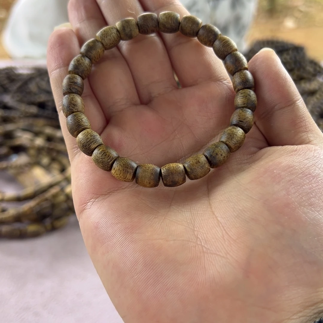 手串沉香西**R0.8规格桶珠5克
