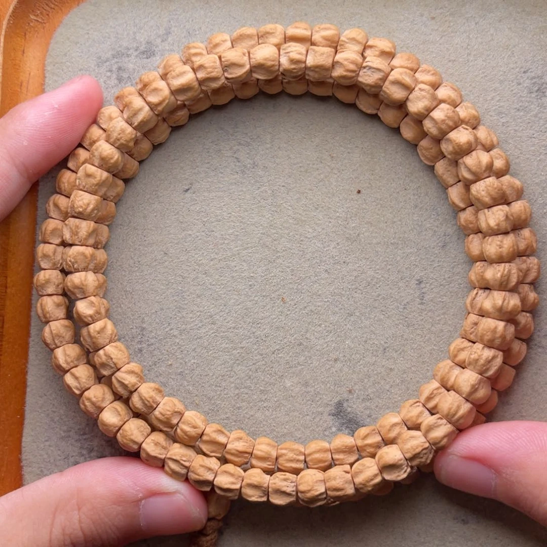 手串柏香籽/百香籽奶油皮玉化料 龙脊深坑鬼脸6+