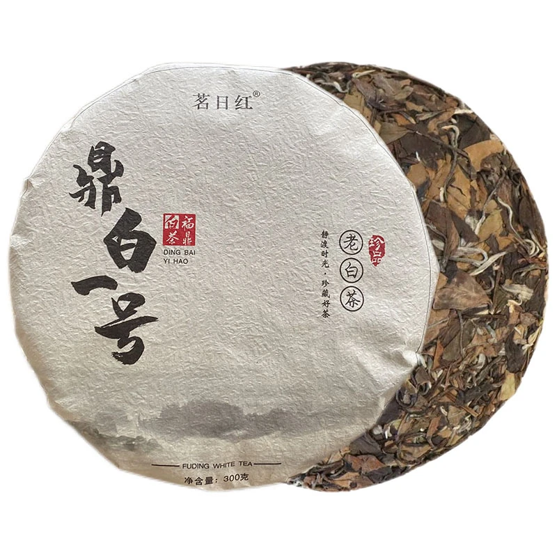 茗日红福鼎白茶饼 高山茶叶正品陈年寿眉老白茶礼袋装非散装300g