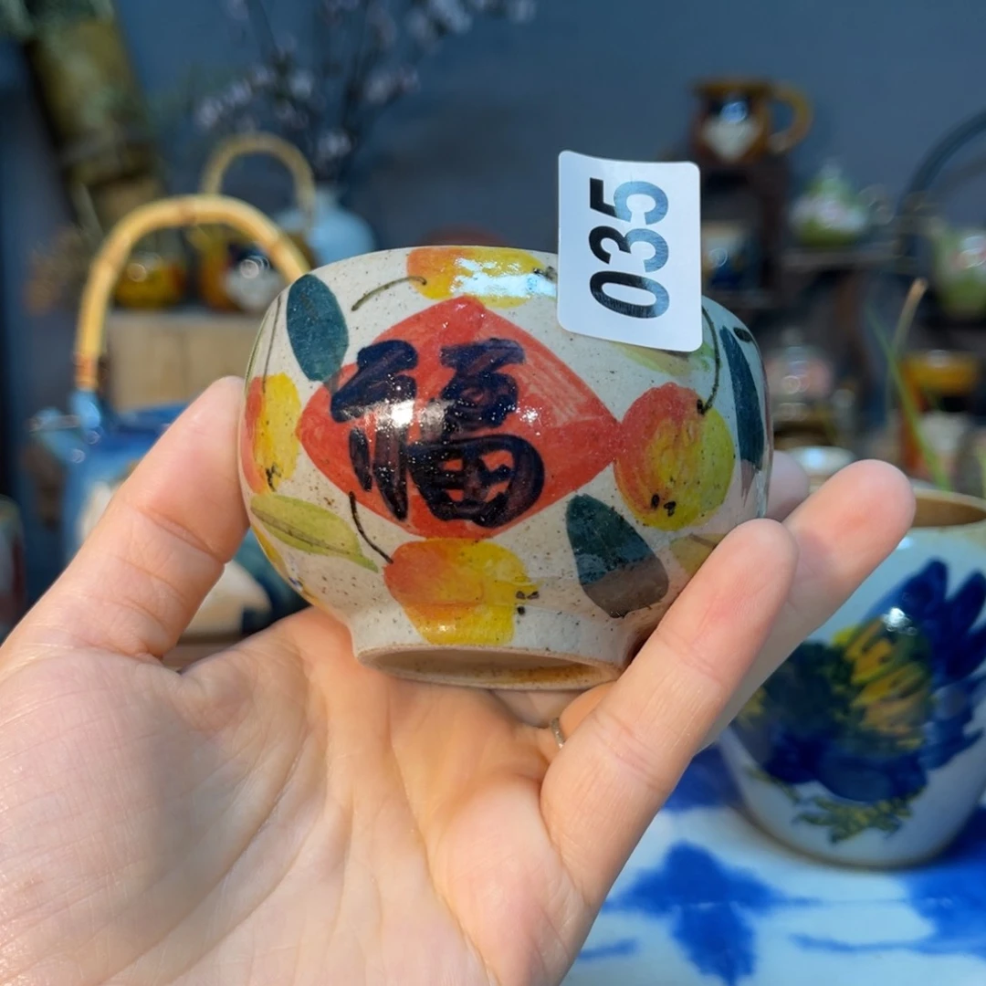 杯素浅陶瓷手工手绘